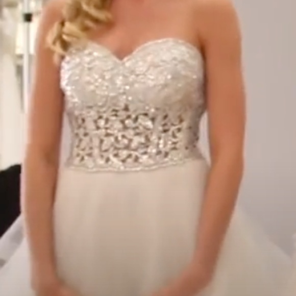 Pnina Tornai Love Wedding BallGown Crystal Corset Sz16 Style 14411 Kleinfeld NWT - Picture 4 of 15